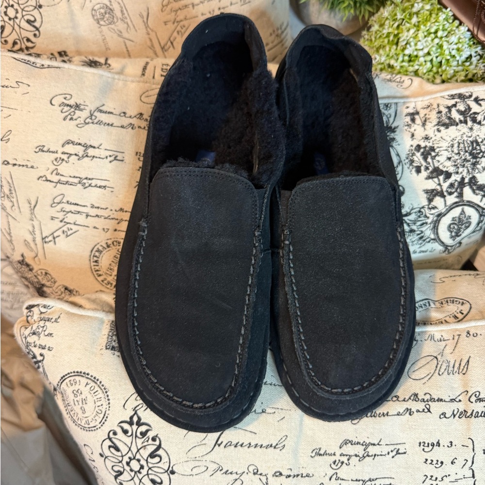 Birkenstock Black Suede Slip-On Loafers